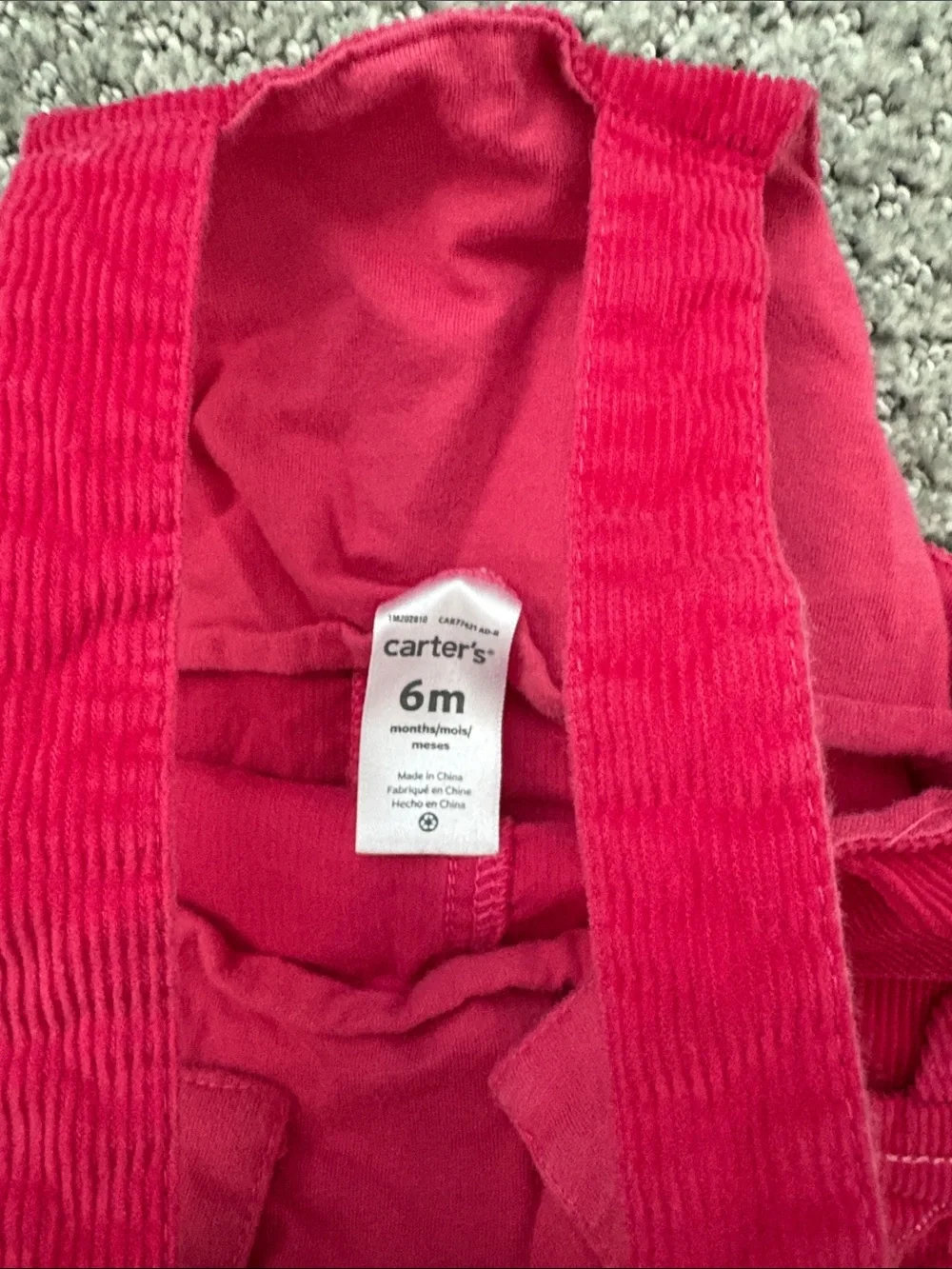 Carter's Corduroy Fox Pocket Pinafore Dress
